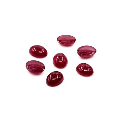 Natural Bangkok Ruby Calibrated Cabochon Ovals | 5x7mm & 6x8mm