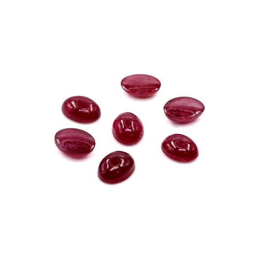 Natural Bangkok Ruby Calibrated Cabochon Ovals | 5x7mm & 6x8mm