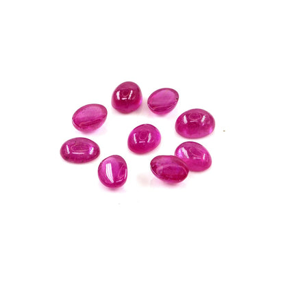 Natural Bangkok Ruby Calibrated Cabochon Ovals | 5x7mm & 6x8mm