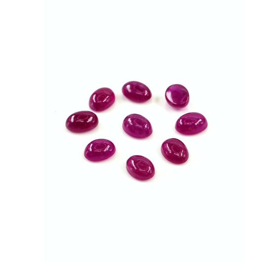 Natural Bangkok Ruby Calibrated Cabochon Ovals | 5x7mm & 6x8mm