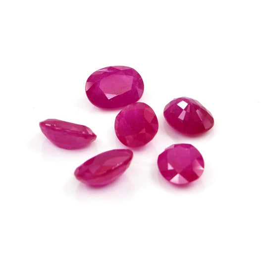 Natural Untreated Mozambique Ruby Calibrated Ovals | 5x8mm & 6x9mm