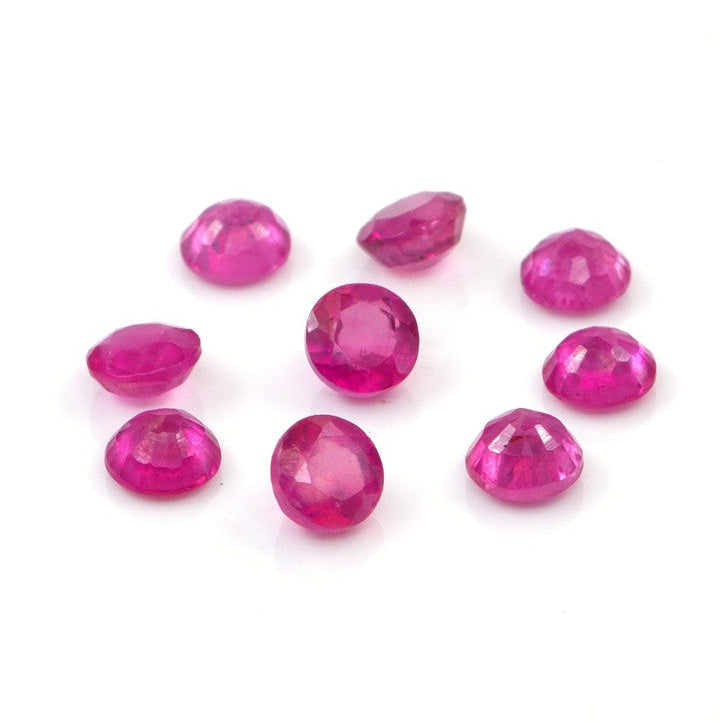 Natural Bangkok Ruby Calibrated Rounds | 5mm & 5.5mm