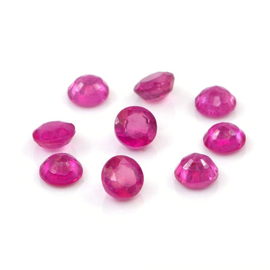 Natural Bangkok Ruby Calibrated Rounds | 5mm & 5.5mm