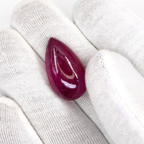 Natural Bangkok Ruby Cabochon Pears | 27.61cts