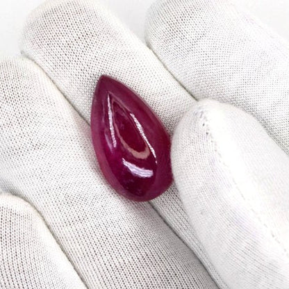 Natural Bangkok Ruby Cabochon Pears | 27.61cts