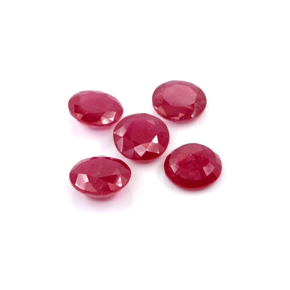 Natural Bangkok Ruby Calibrated Rounds | 14mm & 15mm
