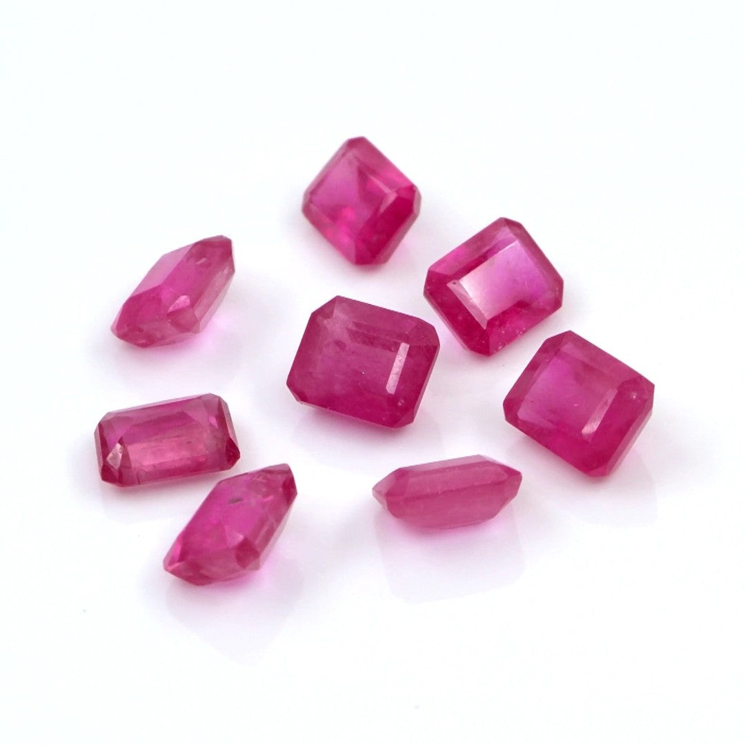 Natural Bangkok Ruby Calibrated Octagons | 3x4mm & 4x5mm