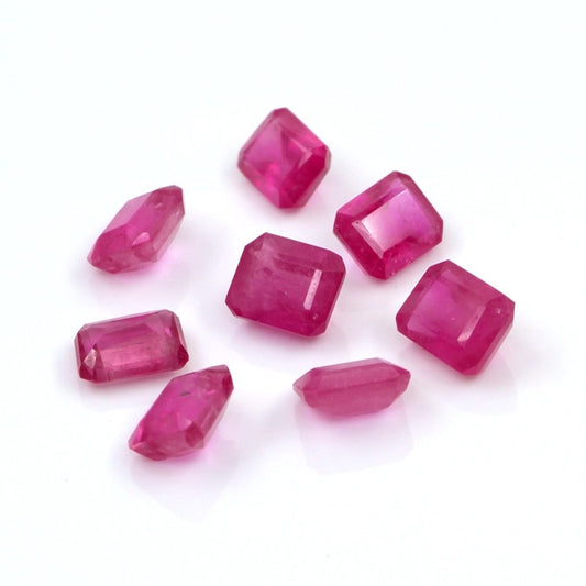 Natural Bangkok Ruby Calibrated Octagons | 3x4mm & 4x5mm