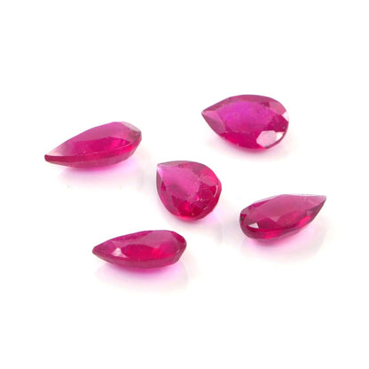 Natural Bangkok Ruby Calibrated Pears | 6x9mm & 7x10mm