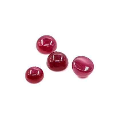 Natural Bangkok Ruby Calibrated Cabochon Rounds | 11mm & 12mm