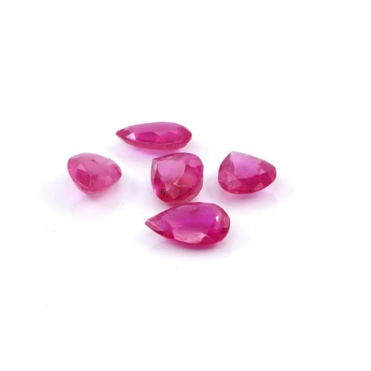 Natural Bangkok Ruby Calibrated Pears | 8x11mm & 9x12mm