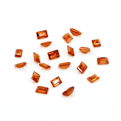 Natural Untreated Orange Sapphire Calibrated Baguettes | 3x4mm & 4x5mm