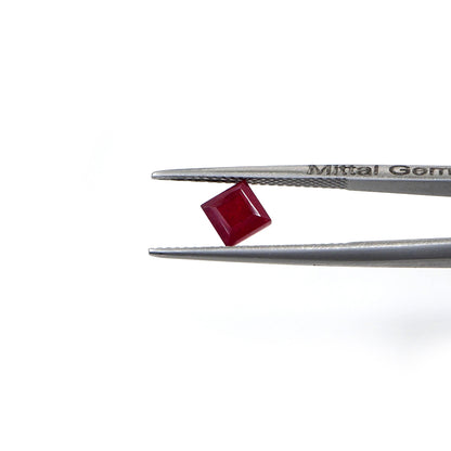 Natural Bangkok Ruby Calibrated Squares | 4mm & 5mm