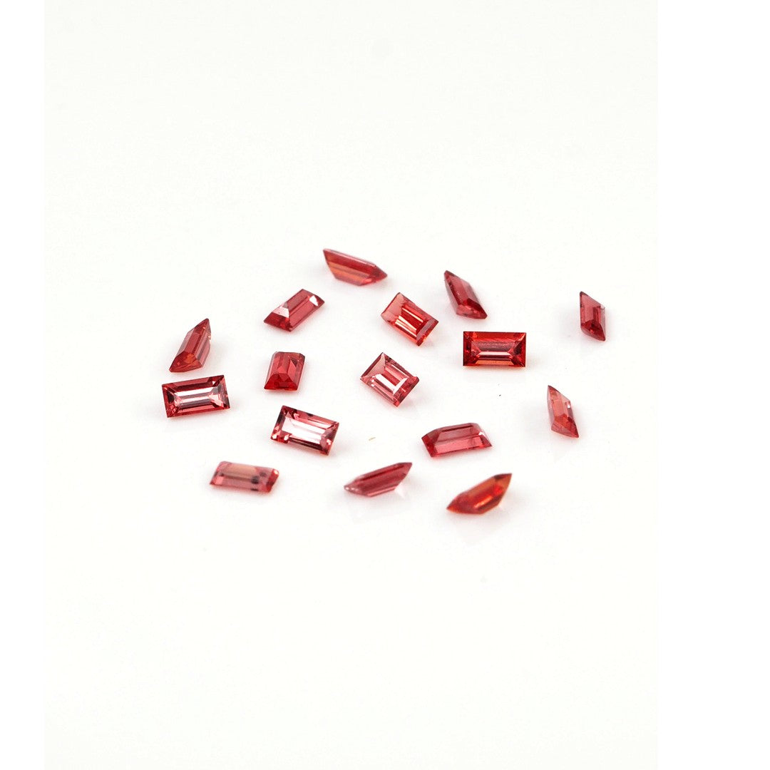 Natural Untreated Red Sapphire Calibrated Baguettes | 1.5x3mm