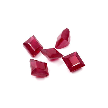 Natural Bangkok Ruby Calibrated Squares | 6mm & 7mm