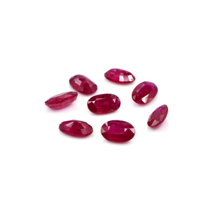 Natural Untreated Mozambique Ruby Calibrated Ovals | 3x5mm & 4x6mm