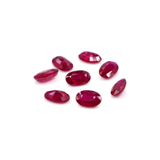 Natural Untreated Mozambique Ruby Calibrated Ovals | 3x5mm & 4x6mm