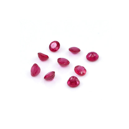 Natural Bangkok Ruby Calibrated Rounds | 3mm & 4mm