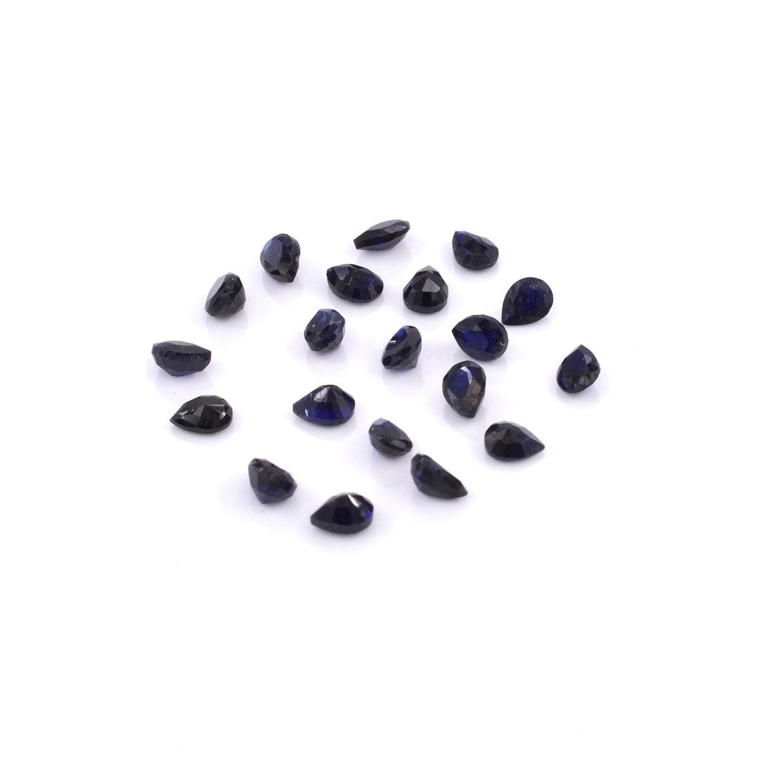Natural Bangkok Blue Sapphire Calibrated Pears | 3x4mm & 4x5mm