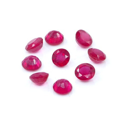 Natural Bangkok Ruby Calibrated Rounds | 4mm & 4.5mm