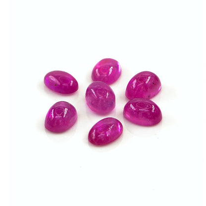 Natural Bangkok Ruby Calibrated Cabochon Ovals | 3x5mm & 4x6mm