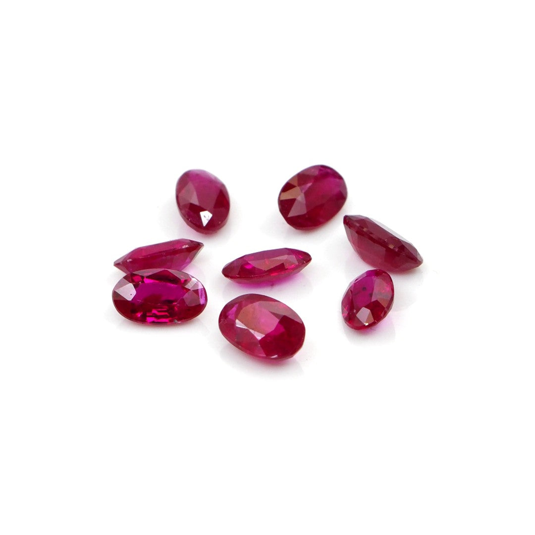 Natural Untreated Mozambique Ruby Calibrated Ovals | 3x5mm & 4x6mm