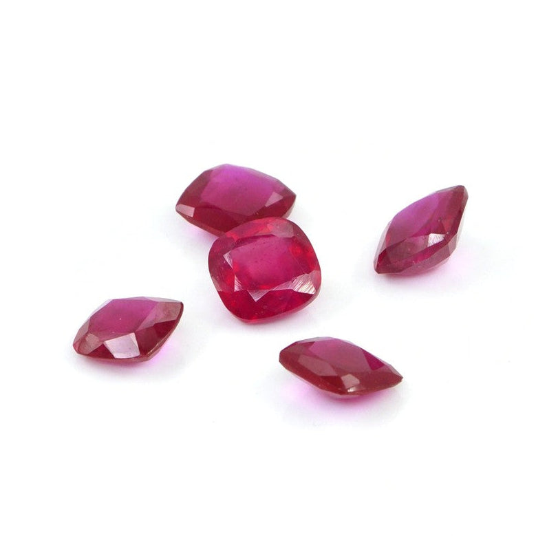 Natural Bangkok Ruby Calibrated Cushions | 8mm & 9mm