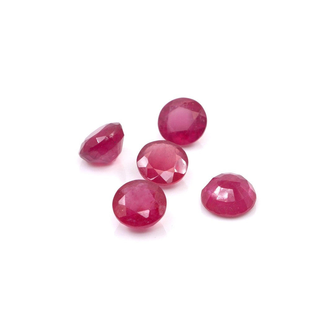 Natural Bangkok Ruby Calibrated Rounds | 8mm & 9mm
