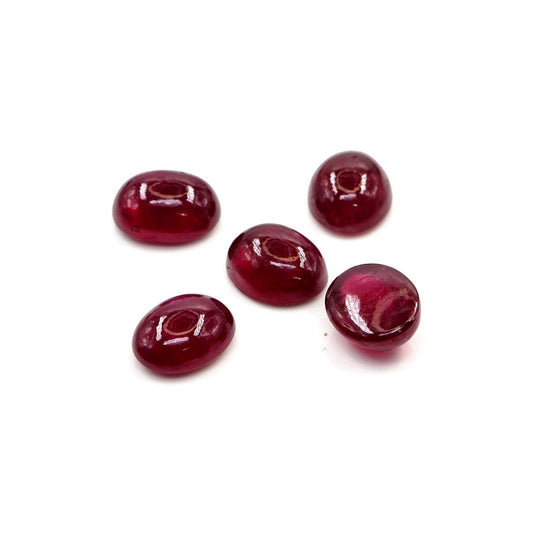 Natural Bangkok Ruby Calibrated Cabochon Ovals | 7x9mm & 8x10mm