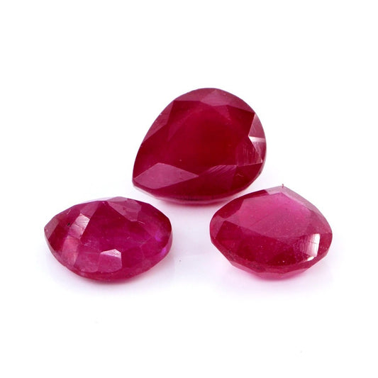 Natural Bangkok Ruby Calibrated Pears | 11x12mm & 12x13mm