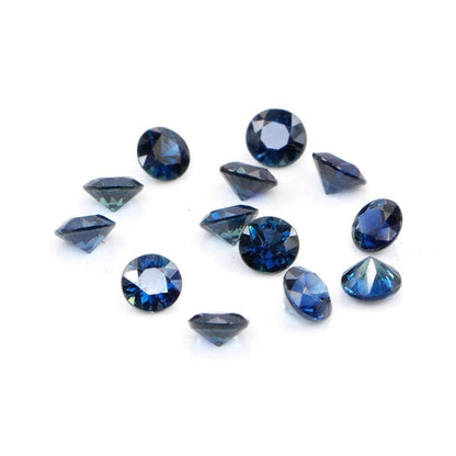 Natural Untreated Blue Sapphire Calibrated Rounds | 3mm & 3.5mm