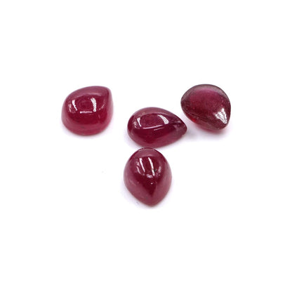 Natural Bangkok Ruby Calibrated Cabochon Pears | 7x9mm & 8x10mm