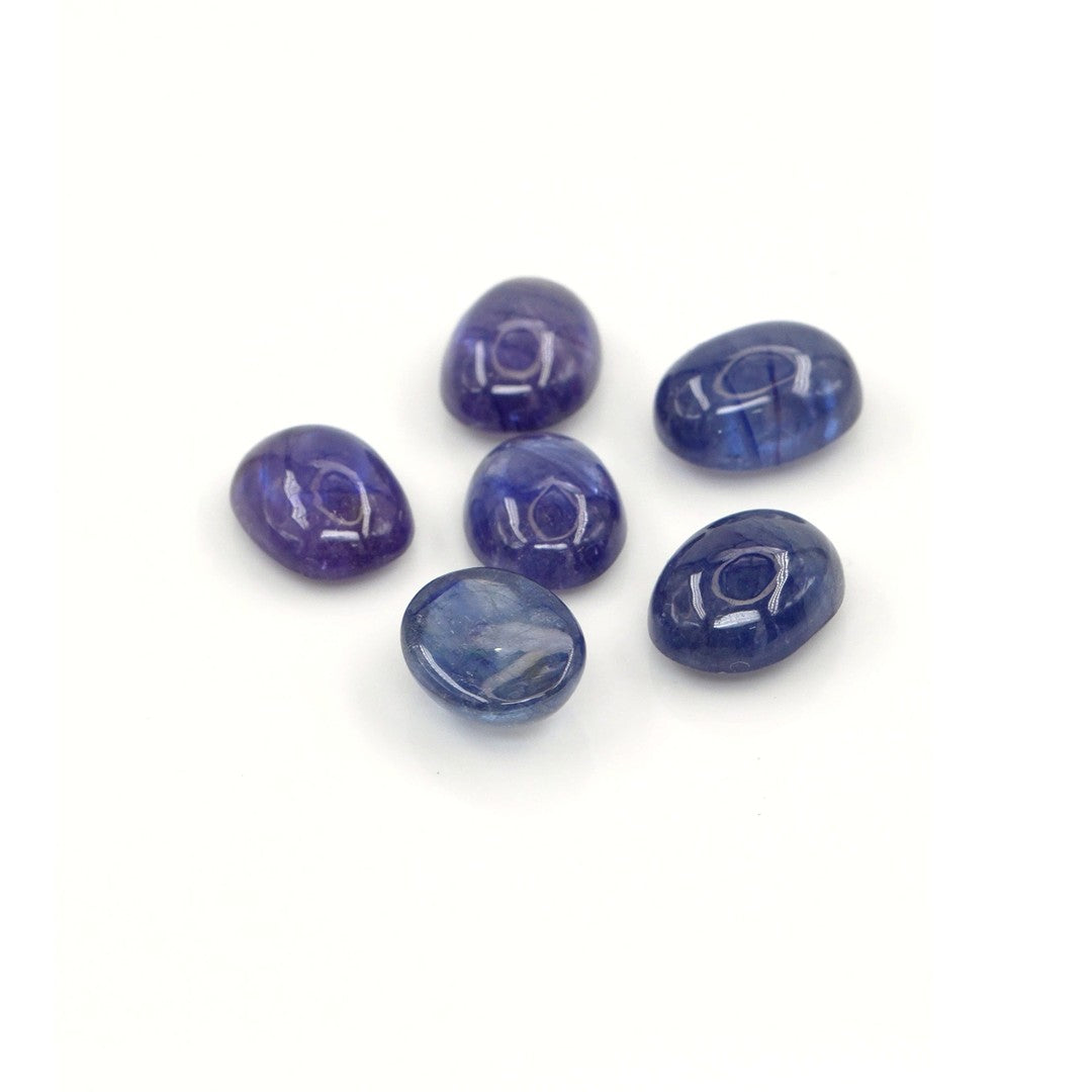 Natural Bangkok Blue Sapphire Calibrated Cabochon Ovals | 7x9mm & 8x10mm