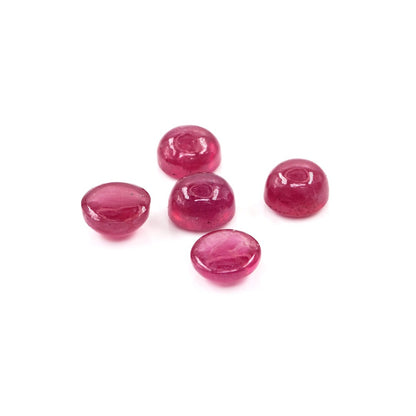 Natural Bangkok Ruby Calibrated Cabochon Rounds | 9mm & 10mm