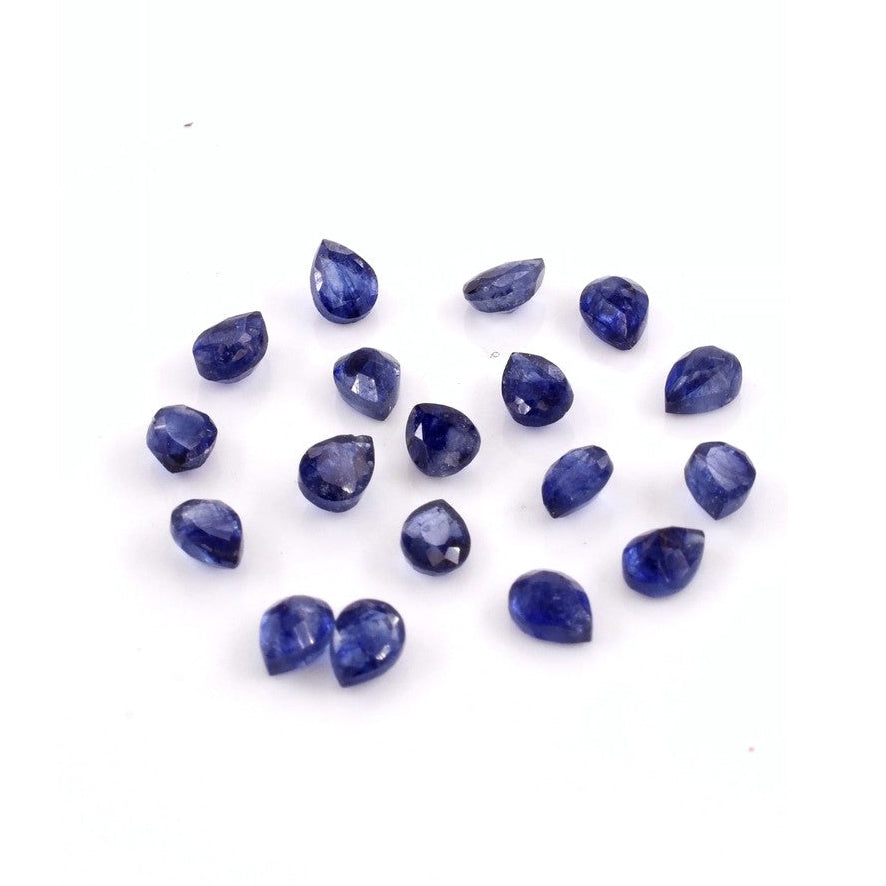 Natural Bangkok Blue Sapphire Calibrated Pears | 3x4mm & 4x5mm