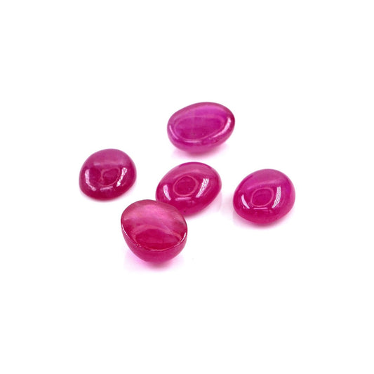 Natural Bangkok Ruby Calibrated Cabochon Ovals | 7x9mm & 8x10mm