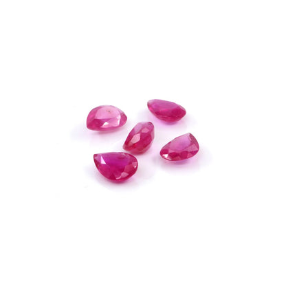 Natural Bangkok Ruby Calibrated Pears | 8x11mm & 9x12mm