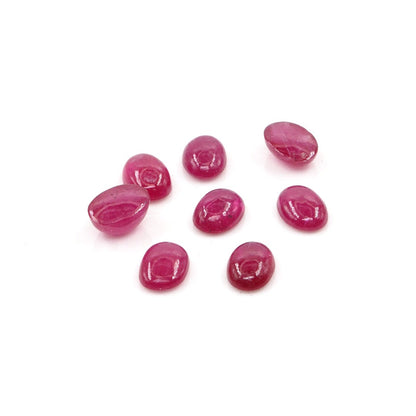 Natural Bangkok Ruby Calibrated Cabochon Ovals | 3x5mm & 4x6mm