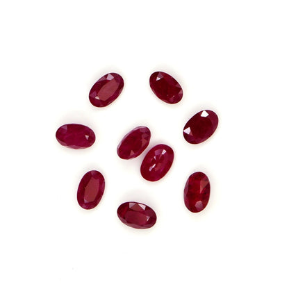 Natural Untreated Mozambique Ruby Calibrated Ovals | 3x5mm & 4x6mm