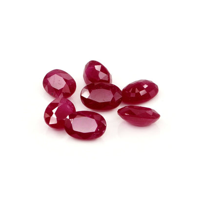 Natural Untreated Mozambique Ruby Calibrated Ovals | 3x5mm & 4x6mm