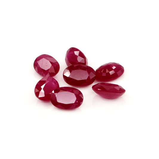 Natural Untreated Mozambique Ruby Calibrated Ovals | 3x5mm & 4x6mm
