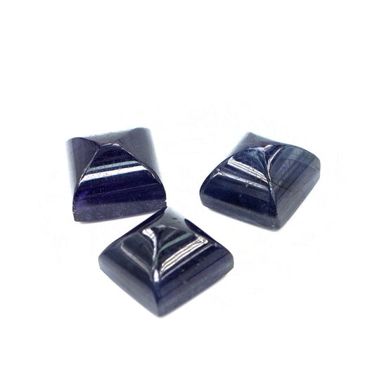 Natural Bangkok Blue Sapphire Calibrated Cabochon Squares | 11mm & 12mm