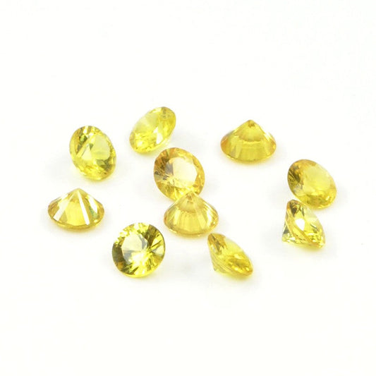 Natural Untreated Yellow Sapphire Calibrated Rounds | 3mm & 3.5mm