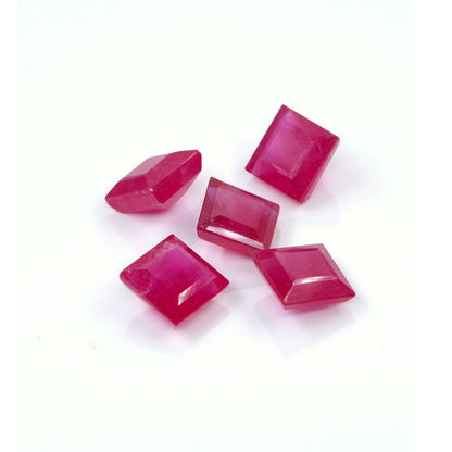 Natural Bangkok Ruby Calibrated Squares | 8mm & 9mm