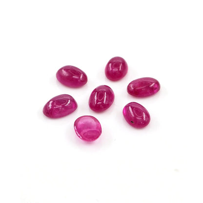 Natural Bangkok Ruby Calibrated Cabochon Ovals | 3x5mm & 4x6mm