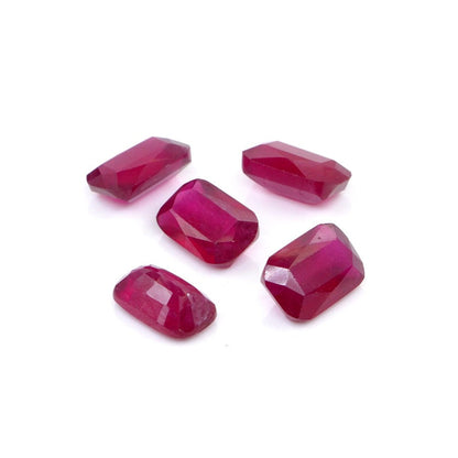 Natural Bangkok Ruby Calibrated Long Cushion | 5x7mm & 6x8mm
