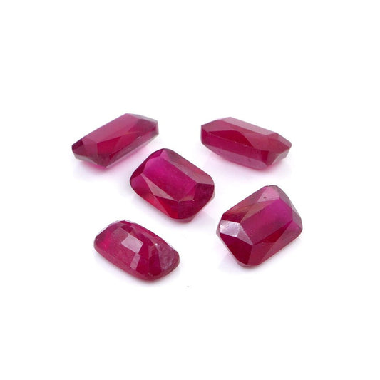 Natural Bangkok Ruby Calibrated Long Cushion | 5x7mm & 6x8mm