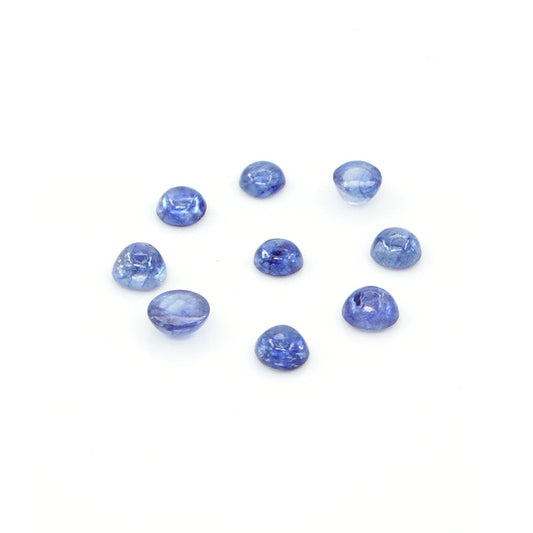 Natural Bangkok Blue Sapphire Calibrated Cabochon Rounds | 3mm & 3.5mm