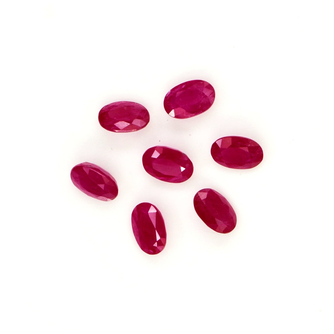 Natural Untreated Mozambique Ruby Calibrated Ovals | 3x5mm & 4x6mm