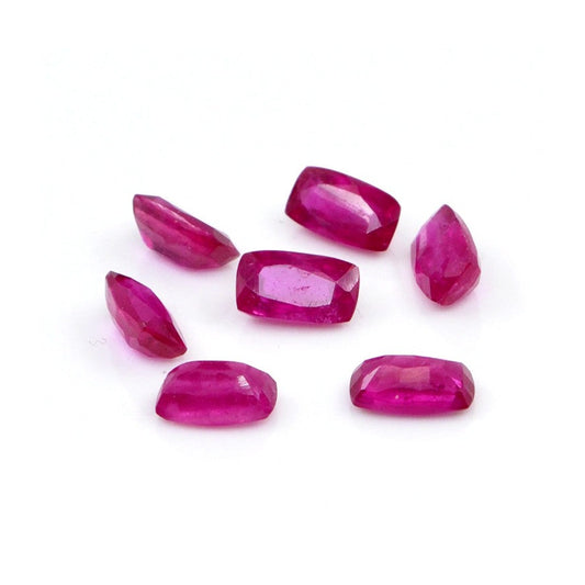 Natural Bangkok Ruby Calibrated Long Cushion | 3x5mm & 4x6mm